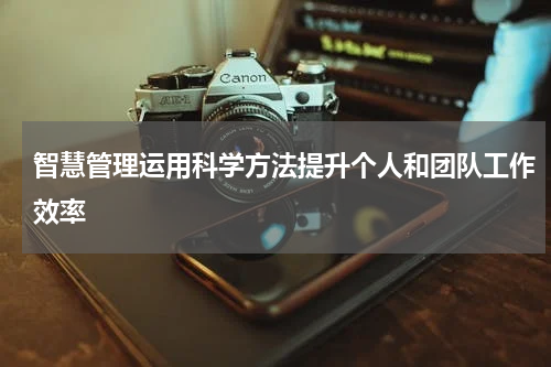 智慧管理运用科学方法提升个人和团队工作效率