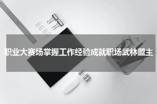 职业大赛场掌握工作经验成就职场武林盟主