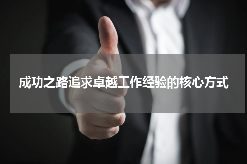 成功之路追求卓越工作经验的核心方式
