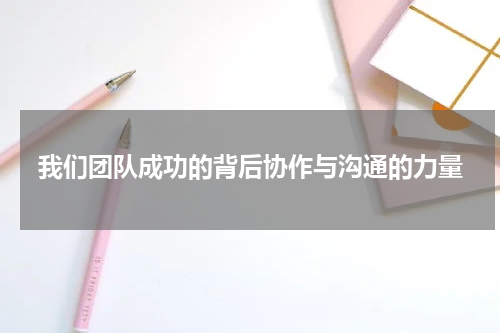 我们团队成功的背后协作与沟通的力量