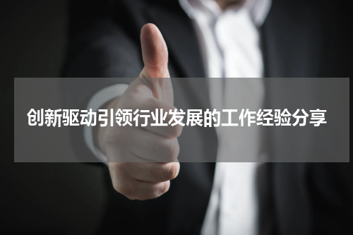 创新驱动引领行业发展的工作经验分享
