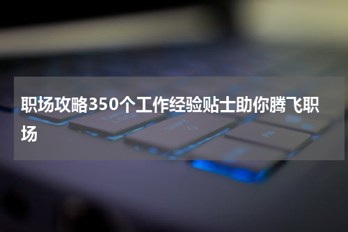 职场攻略350个工作经验贴士助你腾飞职场