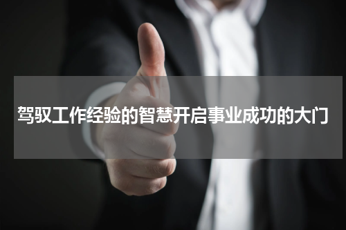 驾驭工作经验的智慧开启事业成功的大门