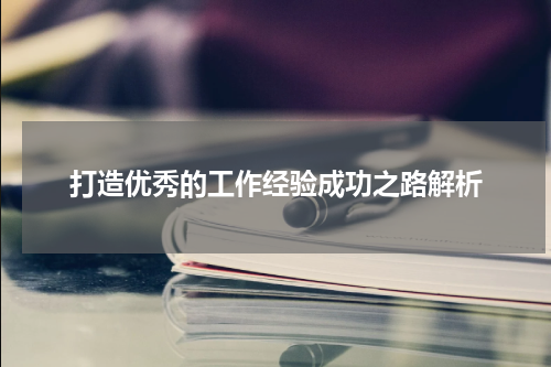 打造优秀的工作经验成功之路解析