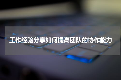 工作经验分享如何提高团队的协作能力