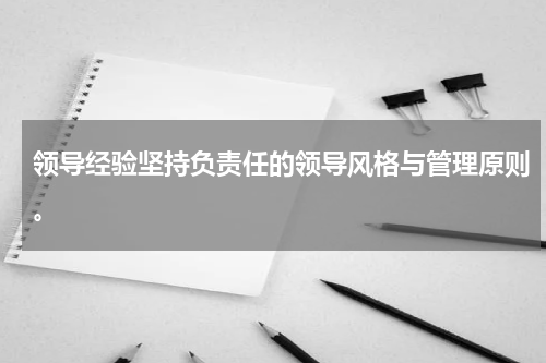 领导经验坚持负责任的领导风格与管理原则。