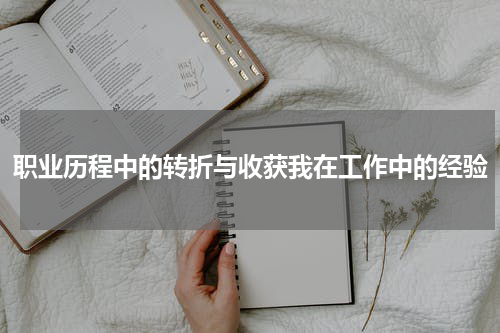 职业历程中的转折与收获我在工作中的经验