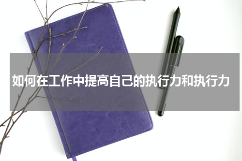 如何在工作中提高自己的执行力和执行力