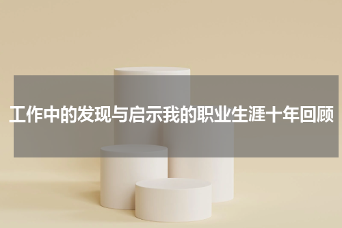 工作中的发现与启示我的职业生涯十年回顾