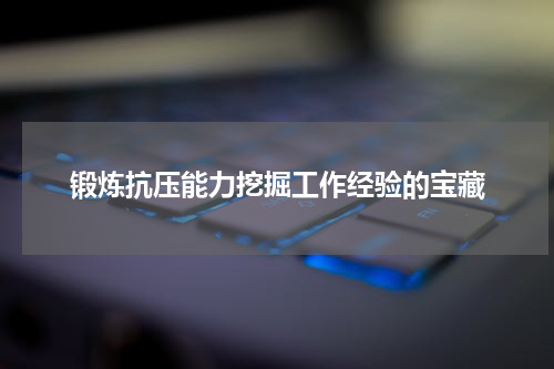 锻炼抗压能力挖掘工作经验的宝藏