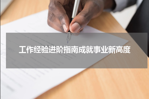 工作经验进阶指南成就事业新高度