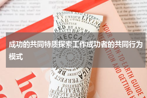 成功的共同特质探索工作成功者的共同行为模式