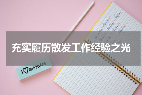 充实履历散发工作经验之光