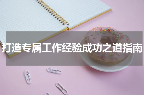 打造专属工作经验成功之道指南
