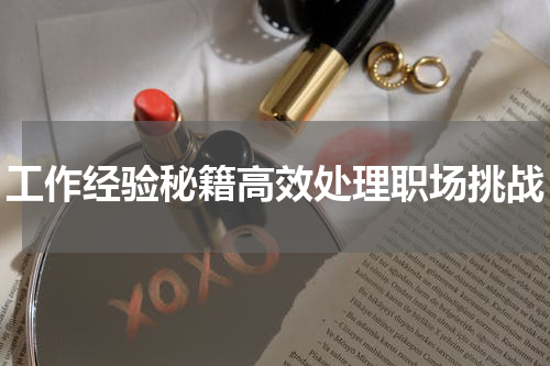 工作经验秘籍高效处理职场挑战