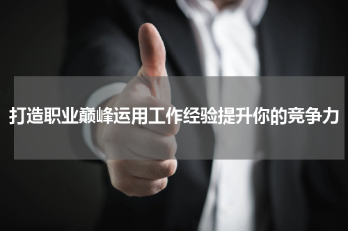 打造职业巅峰运用工作经验提升你的竞争力