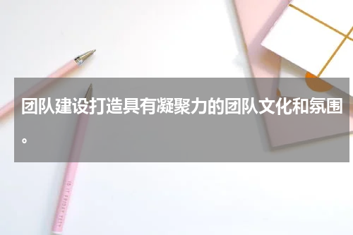 团队建设打造具有凝聚力的团队文化和氛围。