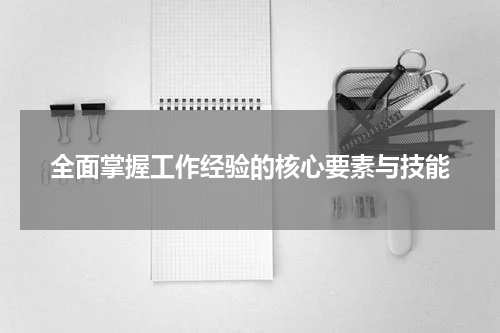 全面掌握工作经验的核心要素与技能
