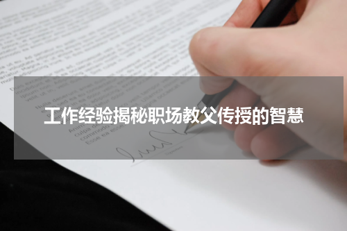 工作经验揭秘职场教父传授的智慧