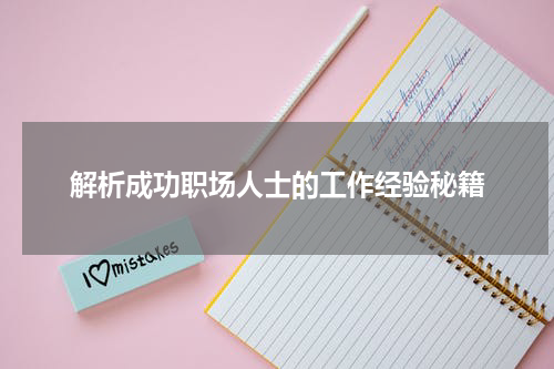 解析成功职场人士的工作经验秘籍