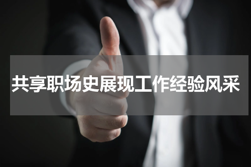 共享职场史展现工作经验风采