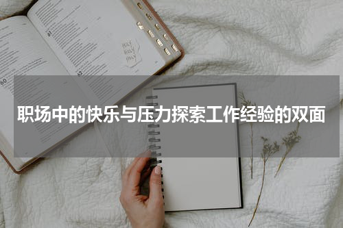 职场中的快乐与压力探索工作经验的双面