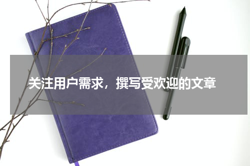  关注用户需求，撰写受欢迎的文章