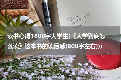 读书心得1800字大学生(《大学到底怎么读》这本书的读后感(800字左右)))
