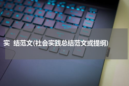 实  结范文(社会实践总结范文或提纲)