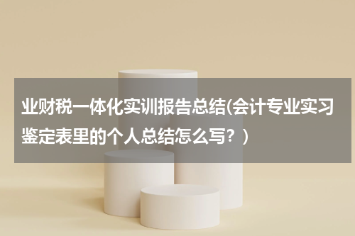 业财税一体化实训报告总结(会计专业实习鉴定表里的个人总结怎么写？)