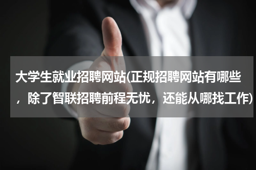 大学生就业招聘网站(正规招聘网站有哪些，除了智联招聘前程无忧，还能从哪找工作)