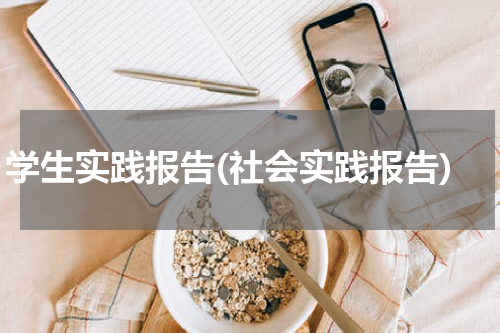 学生实践报告(社会实践报告)