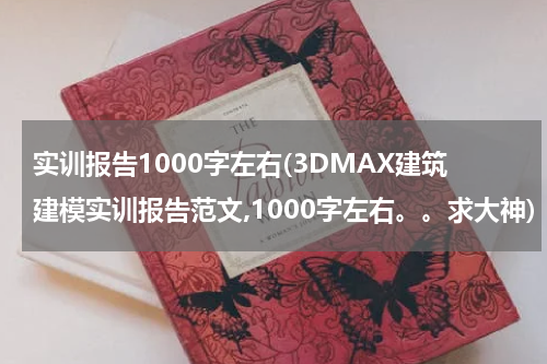 实训报告1000字左右(3DMAX建筑建模实训报告范文,1000字左右。。求大神)