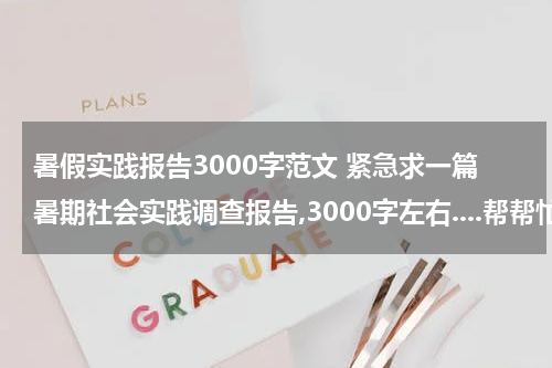 暑假实践报告3000字范文 紧急求一篇暑期社会实践调查报告,3000字左右....帮帮忙吖!!!要改改就能用的...