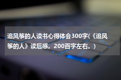 追风筝的人读书心得体会300字(《追风筝的人》读后感。200百字左右。)