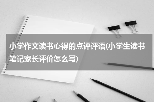 小学作文读书心得的点评评语(小学生读书笔记家长评价怎么写)