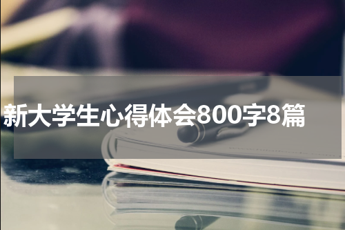 新大学生心得体会800字8篇