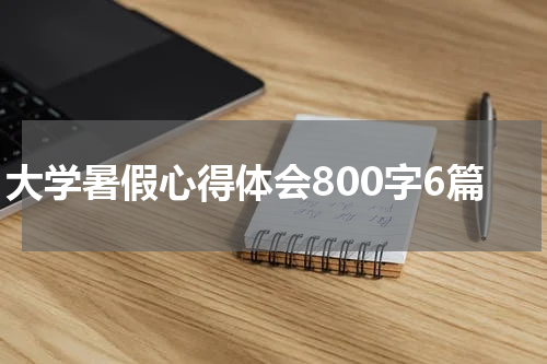 大学暑假心得体会800字6篇