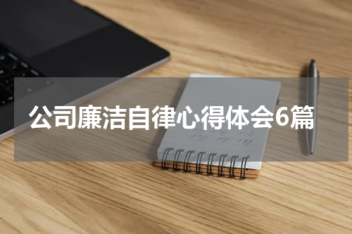 公司廉洁自律心得体会6篇