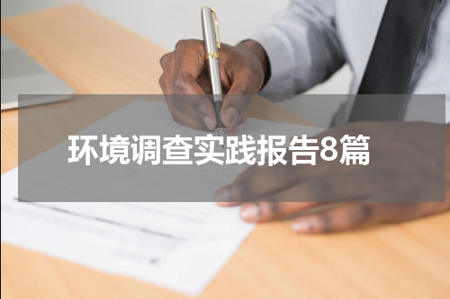 环境调查实践报告8篇