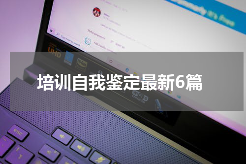 培训自我鉴定最新6篇