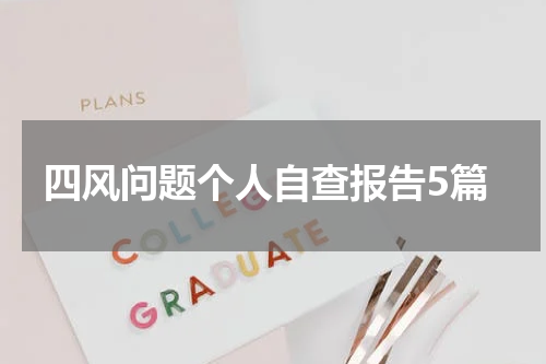四风问题个人自查报告5篇