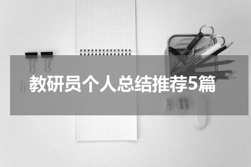 教研员个人总结推荐5篇