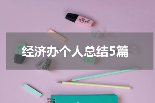 经济办个人总结5篇