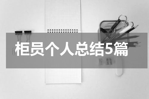 柜员个人总结5篇