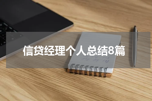 信贷经理个人总结8篇