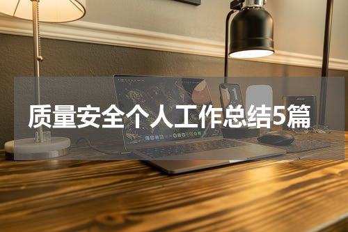 质量安全个人工作总结5篇