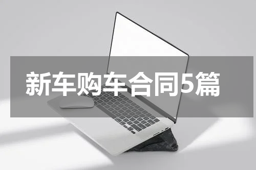 新车购车合同5篇