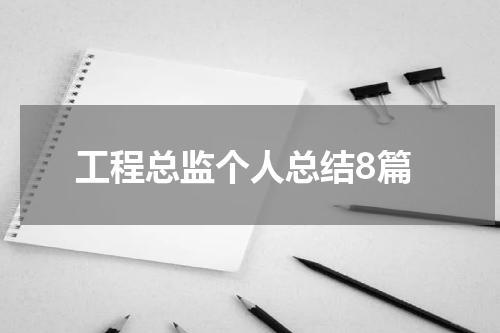 工程总监个人总结8篇
