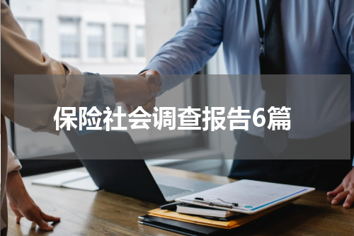 保险社会调查报告6篇